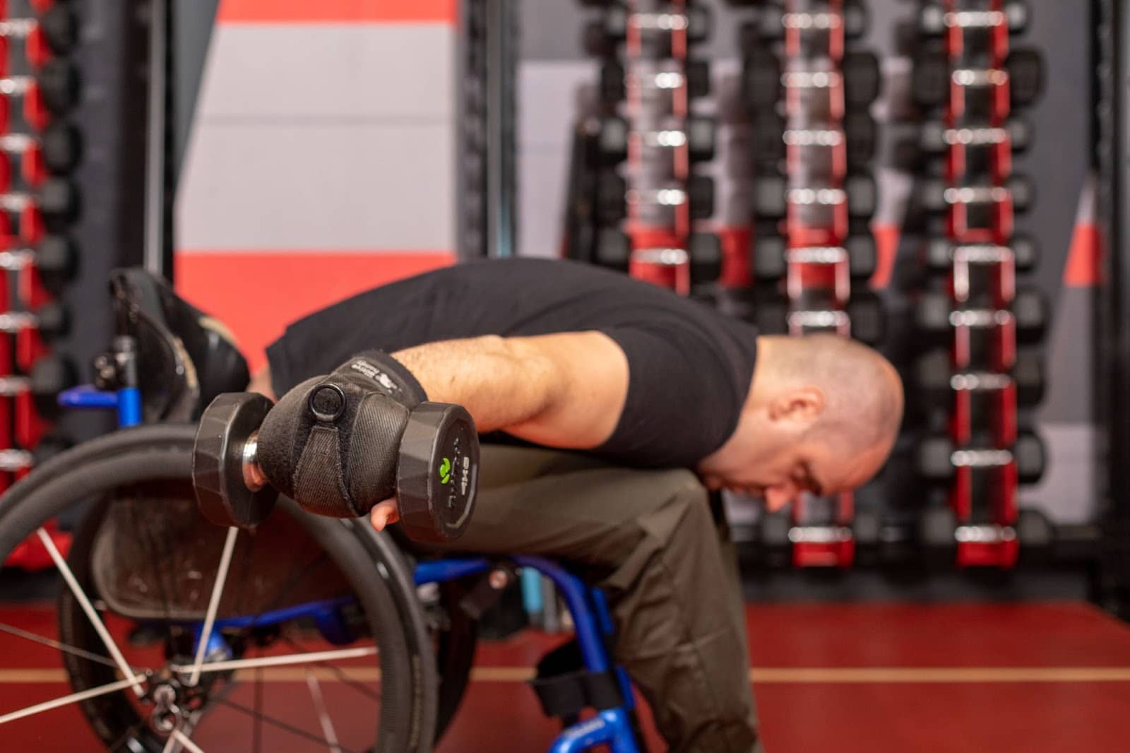 Ben Clark training with weights at Adapt to Perform